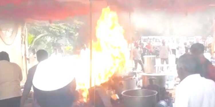 काँग्रेसच्या नवनिर्वाचित सरपंच, सदस्यांच्या सत्कार समारंभात अग्नी तांडवाचे विघ्न, लातूरातील घटना