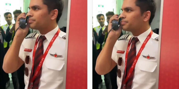 वाह …या विमान पायलटची अनोखी स्पीच एकदा एकाच…जिंकतोय प्रवाशांची मने