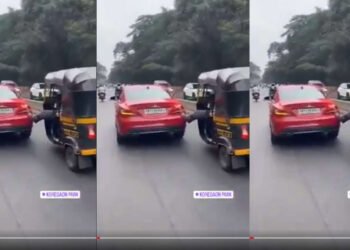 पहा भन्नाट व्हीडिओ :- मर्सिडीज वाला असशील तू  तुझ्या घरी, रस्त्यावर रिक्षा चा नाद नाही करायचा….