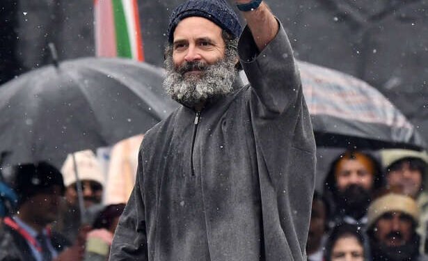 राहुल गांधींचं बर्फवृष्टीत वादळी भाषण, शरद पवारांच्या भर पावसातील भाषणासोबत होतेय तुलना