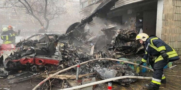 युक्रेनमध्ये हेलिकॉप्टर कोसळून 18 जणांचा मृत्यू ,मृतांमध्ये युक्रेनच्या गृहमंत्र्यांचा देखील समावेश…