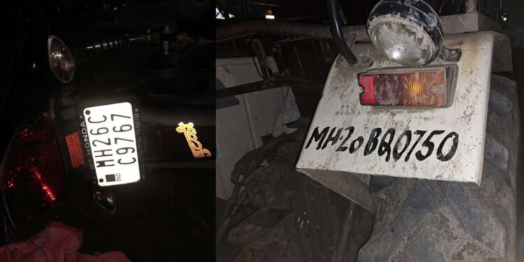 भोकर :- अवैध वाळू वाहतूक करणाऱ्या ट्रॅक्टर ची दुचाकीला धडक ;  आजोबा-नातवाचा जगीच मृत्यू