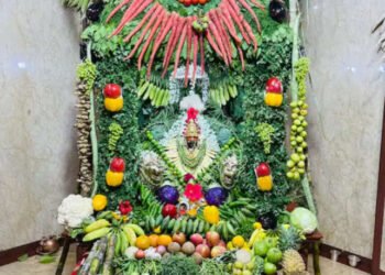 शाकंबरी पौणिमेनिमित्त अकलाई देवीला 65 भाज्यांचा महाभोग, दर्शनसाठी भाविकांची गर्दी