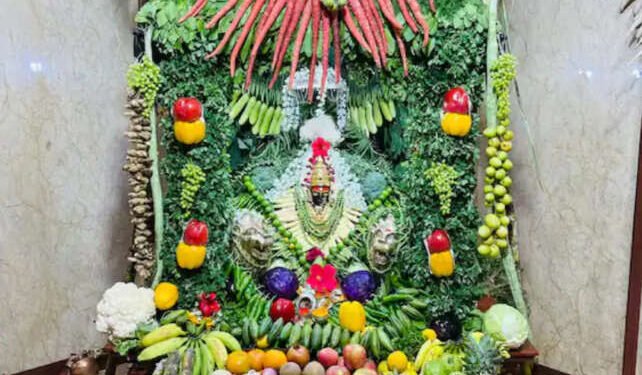 शाकंबरी पौणिमेनिमित्त अकलाई देवीला 65 भाज्यांचा महाभोग, दर्शनसाठी भाविकांची गर्दी