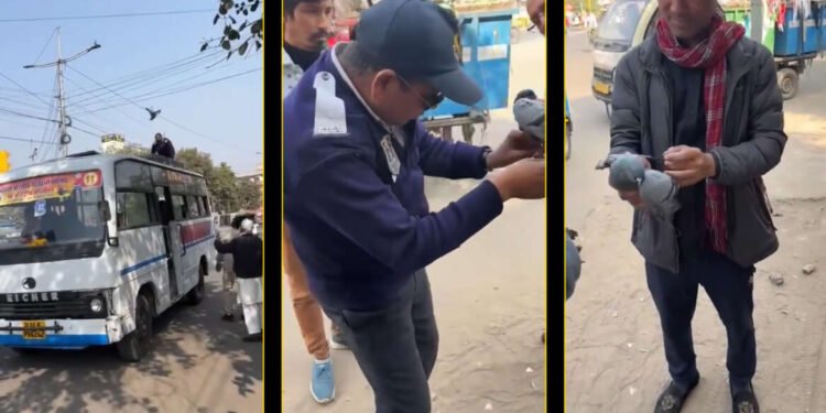 जयपूर ट्रॅफिक कॉन्स्टेबल प्रेम सिंग यांची भूतदया ,पतंग मांज्यात झुंजणाऱ्या पक्ष्याला वाचवले…