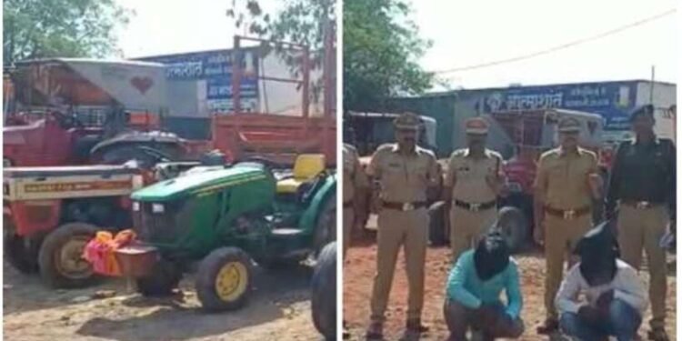 मोहोळ :-  13 ट्रॅक्टर व 9 ट्रेलर सह एक ब्लोअर यंत्र असा एकूण १ कोटी १५ लाख किमतीचा मुद्देमाल हस्तगत तिघा संशयतांना अटक…