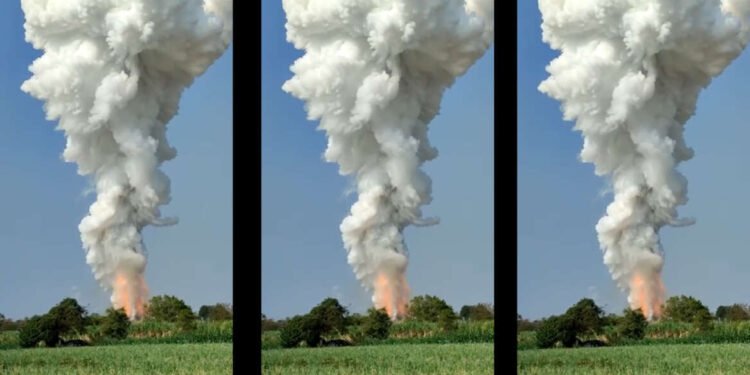 भयानक व्हिडीओ :- बार्शी फटाक्यांच्या कारखान्यात स्फोट, अनेकांचा मृत्यू झाल्याची भीती…