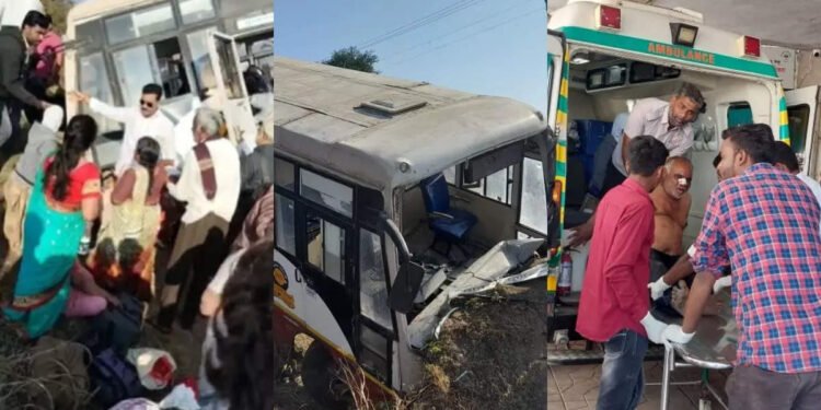 ST चा स्टेअरिंग रॉड तुटला, भीषण अपघात; रक्तबंबाळ अन् विव्हळणाऱ्या प्रवाशांच्या मदतीसाठी धावा