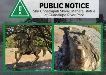 शिवप्रेमींसाठी दुःखद बातमी! अमेरिकेतील छत्रपती शिवाजी महाराजांचा एकमेव पुतळा चोरीला…