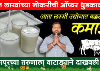 सोलापूर :- तीन लाख महिना खासगी नोकरीचे पॅकेज पण; तो लस्सी उद्योगात बक्कळ कमाई करतोय.