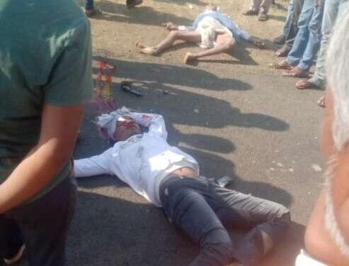 गंगाखेड पालम रस्त्यावरील दुचाकी व बसच्या अपघातात आजोबा व नातु जागिच ठार…