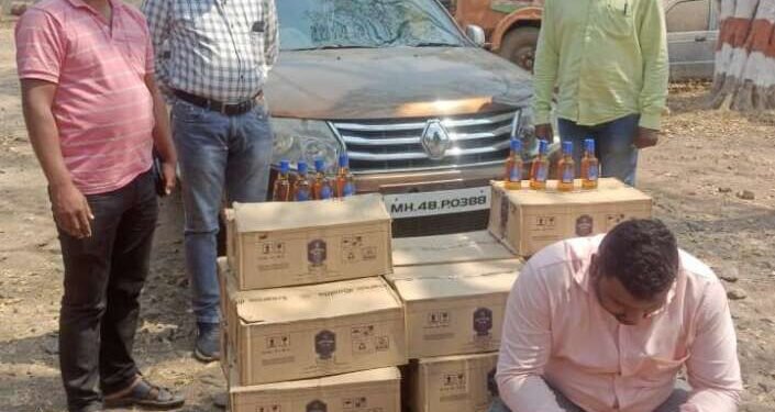 करमाळा:- नेर्ले गावाच्या हद्दीत एका गाडीतून 1लाख 53 हजार 600 किमतीचे गोवा राज्यातील दारू जप्त…