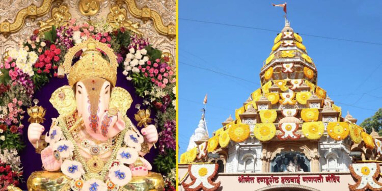 दगडूशेठ गणपती मंदिराला गुढी पाडव्यानिमित्त फुलांची भव्य आरास!
