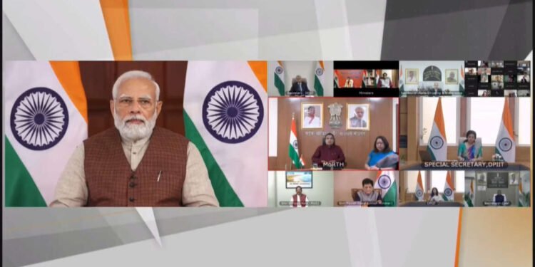 पंतप्रधान नरेंद्र मोदी अर्थसंकल्पोत्तर वेबीनार संबोधित करताना….