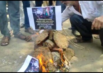 संभाजी ब्रिगेड च्या वतीने MIM खा. इम्तियाज जलील याच्या प्रतिमेचे दहन….