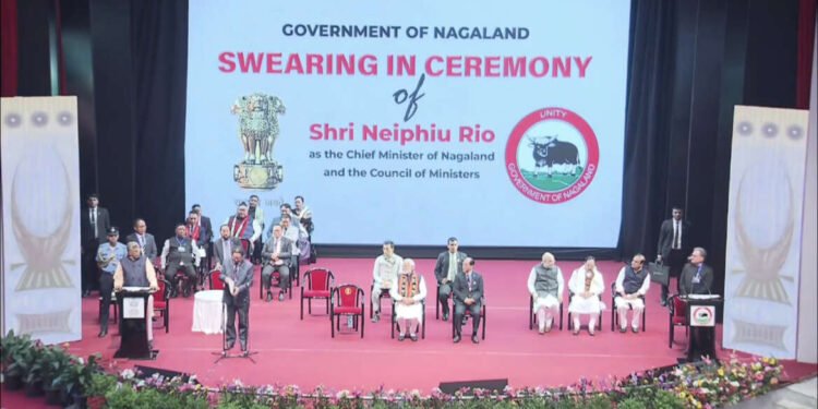 कोहिमा येथे नवीन नागालँड सरकारचा शपथविधी सोहळा….