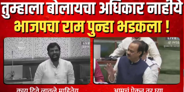 तुला बोलायचं अधिकार नाही, भाजपचा राम पुन्हा भडकला !