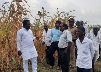 देगलूर :- आ. जितेश अंतापुरकर यांनी गारपिटीमुळे नुकसान झालेल्या क्षेत्राची केली पाहणी…