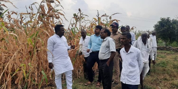 देगलूर :- आ. जितेश अंतापुरकर यांनी गारपिटीमुळे नुकसान झालेल्या क्षेत्राची केली पाहणी…