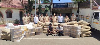 इंदापूर :- गुटखा वाहतूक करणाऱ्या पिकअपवर कारवाई, 18 लाखांच्या गुटख्यासह 24 लाख रुपये किंमतीचा मुद्देमाल हस्तगत….