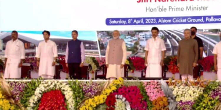 पंतप्रधान नरेंद्र मोदी यांच्या हस्ते चेन्नई येथे विविध प्रकल्पांची पायाभरणी आणि उद्घाटन…..