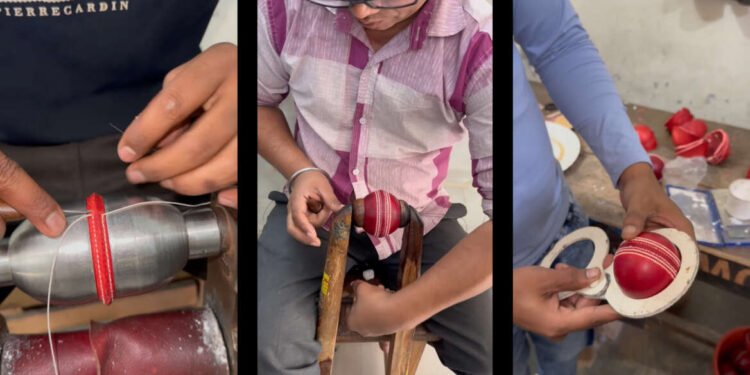 पहा…क्रिकेट बॉल {सीजन बॉल} नेमका बनतो कसा…