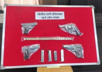 नांदेड शहरात चार गावठी कट्टे, 30 काडतुसे जप्त….