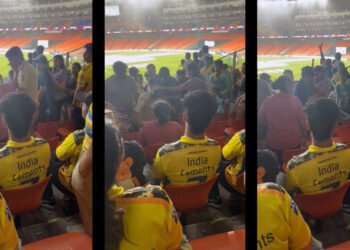 आयपीएल फायनलआधी स्टेडियममध्ये वेगळाच सामना, महिला प्रेक्षकाने पोलिसाला मारली कानाखाली……