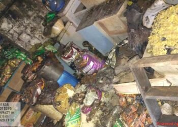 पेठ शिवनी येथील किराणा दुकानासह घराला आग लागून झाले लाखो रुपयांचे नुकसान……