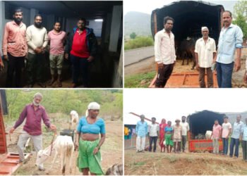 12 गोवंशांचे गोदान आद्यगोरक्षक शिवरायांच्या जन्मभूमी जुन्नर मधून ….