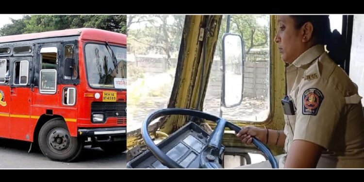 एस.टी.चे स्टेअरिंग महिलांच्या हाती; माधवी साळवे ठरल्या नाशिकच्या पहिल्या एसटी चालक…..