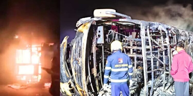 समृद्धी महामार्गावरील बस अपघातात 25 जणांचा होरपळून मृत्यू