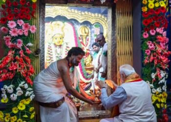 पंतप्रधान नरेंद्र मोदिनीं घेतले माँ भद्रकालीचे चे दर्शन….