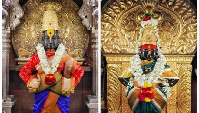 श्री विठ्ठल रुक्मिणी मातेचा आज संध्याकाळचा पोषाख आणि दर्शन….