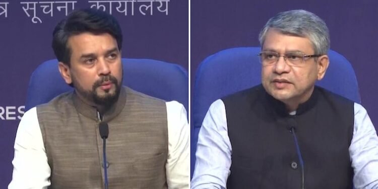 केंद्रीय मंत्री अनुराग ठाकूर आणि अश्विनी वैष्णव यांची कॅबिनेट ब्रीफिंग