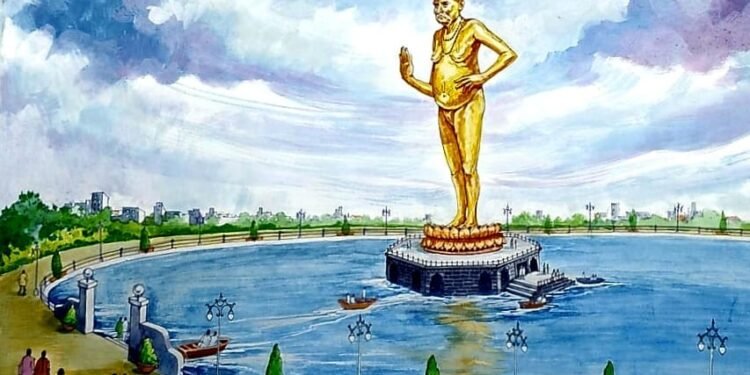 स्वामींची धातु मधील भव्य शिल्प अक्कलकोट मधील राम तलावा मध्ये स्थापित होणार
