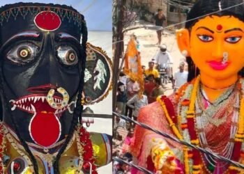 काळ्या अन् पिवळ्या मारबतीचे मिलन, भर पावसात मारबत मिरवणुकीत नागपूरकरांचा उत्साह शिगेला