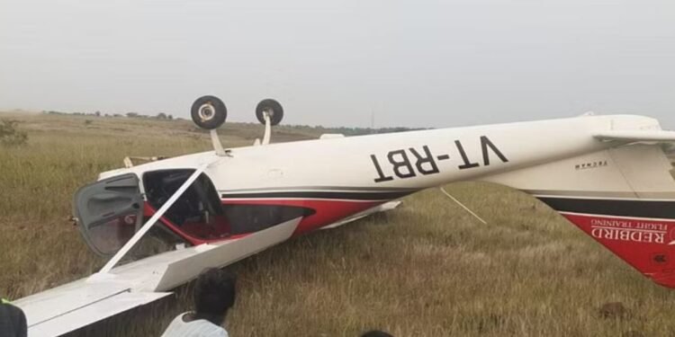 बारामतीनजिक प्रशिक्षणार्थी विमान पुन्हा कोसळले