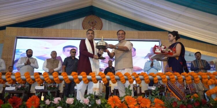 नितीन गडकरी यांची मिझोराम आणि आसामचा दौऱ्याची काही क्षणचित्रे….