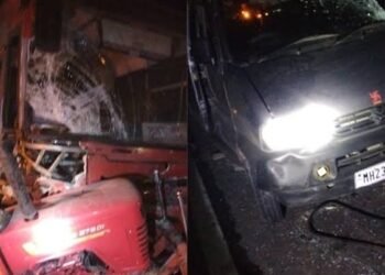 नगर-कल्याण महामार्गावर तीन वाहनांचा भीषण अपघात; ६ जणांचा जागीच मृत्यू