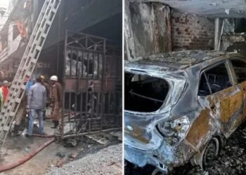 नवी दिल्ली : पार्किंगच्या आगीत चौघांचा होरपळून मृत्यू