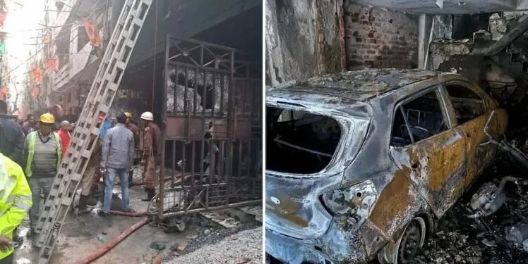 नवी दिल्ली : पार्किंगच्या आगीत चौघांचा होरपळून मृत्यू
