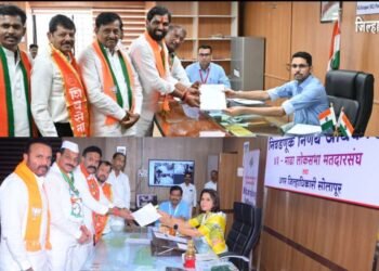 राम सातपुते व रणजितसिंह निंबाळकर यांचे उमेदवारी अर्ज दाखल ; उपमुख्यमंत्री देवेंद्र फडणवीस यांची थोड्याच वेळात सभा