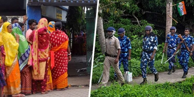 पश्चिम बंगालमध्ये निवडणुकीदरम्यान हिंसाचार