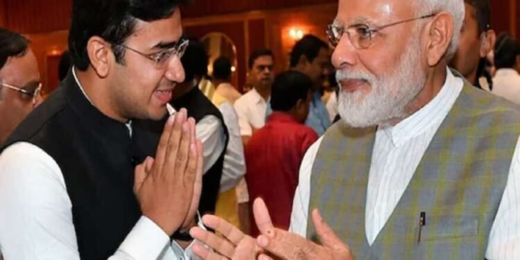 पंतप्रधान मोदींच्या नेतृत्वात भाजपची सत्ता येणार – खा. तेजस्वी सूर्या