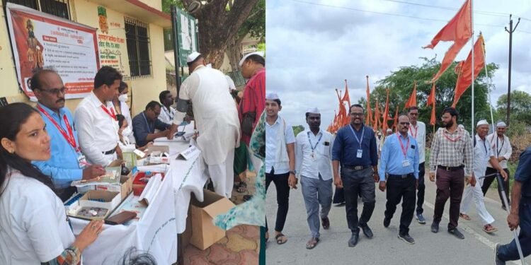 संत मुक्ताताईची दिंडी चे आगमन शहापूर व वडीगोद्री येथे झाले आगमन झाले