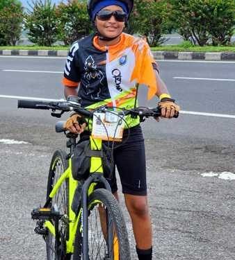 कनक जामगांवकरने पूर्ण केली पुणे ते पंढरपूर 235 किमी सायकल वारी