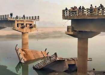 12 कोटी रुपयांचा पूल उद्घाटनाआधीच कोसळल्याची घटना बिहारमध्ये घडली