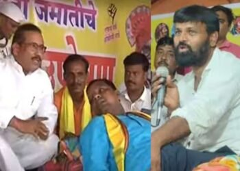 सरकारी शिष्टमंडळ येण्यापूर्वी राजेश टोपे तडकाफडकी जालन्यात लक्ष्मण हाकेंच्या भेटीला, स्टेजवर फक्त 5 मिनिटं बसले अन्..