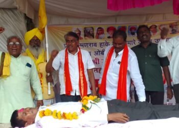 भोकर येथे ओबीसी आरक्षण बचाव साठी चितेवर(सरणावर) आमरण उपोषण सूरु